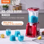 VEVOR Slushy Machine for Home, 32oz Tank Home-use Margarita Machine, Smoothie Frozen Drink Maker with Food-grade Materials, Slushie Machine for Home DIY, Kids Parties, Red - Image 3