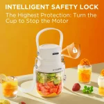 KYLORE 270z/800ml Portable Juicer Blender, USB Rechargeable Blender with 10 Blades, for Smoothies Liquid Diet, Household BPA FREE Kitchen Appliances for Home Office Use, Travel Use, Gift - Image 6