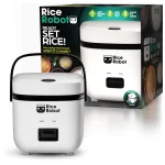 Rice Robot - All in One Cooker - Cook Anything with a single button! PFAS-free, Nonstick Ceramic Bowl, Steamer Tray, Measuring Cups, Recipe Book with 60 Recipes, & Serving Spoon - Image 6