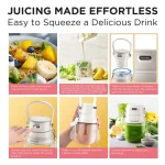 KYLORE 270z/800ml Portable Juicer Blender, USB Rechargeable Blender with 10 Blades, for Smoothies Liquid Diet, Household BPA FREE Kitchen Appliances for Home Office Use, Travel Use, Gift - Image 8